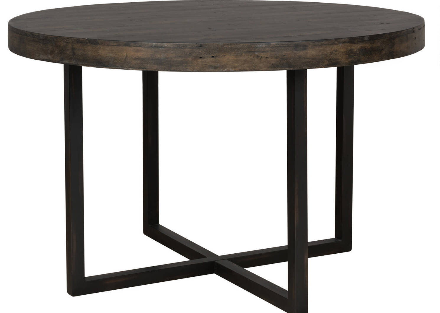 Rustique Dining Table RND -Bark Brown