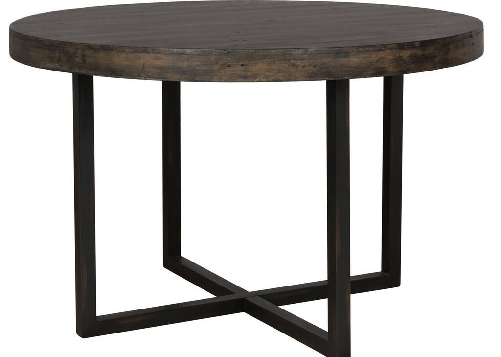 Rustique Dining Table RND -Bark Brown