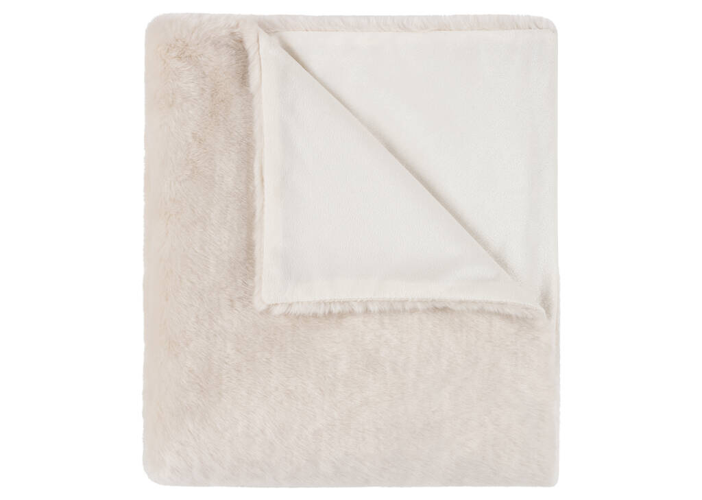 Winslet Faux Fur Throw Cream