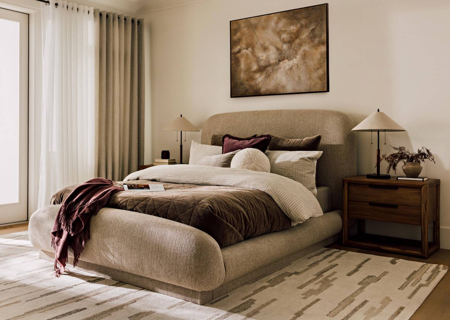 Alvarez Bed -Bina Sand, QUEEN