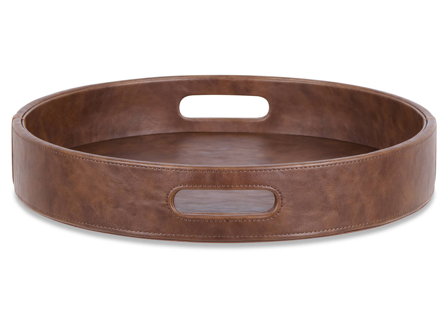 Tessa Round Tray Small Cognac