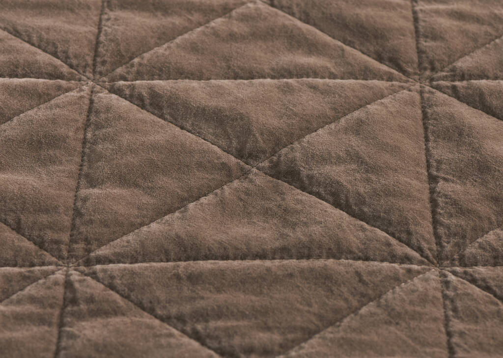 Joye Cotton Velvet Coverlet Mushroom