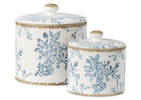 Chelsea Canister Small Ivory/Blue