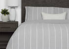 Palmas Striped Duvet Set Grey/White