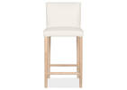 Tabouret en cuir Marciona -Forega blanc