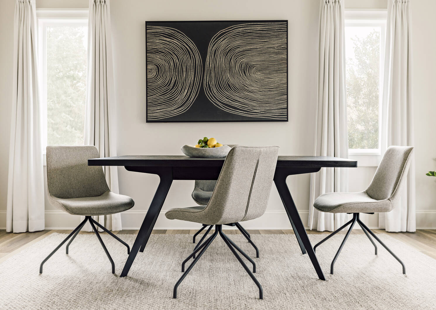 Tapis Owen 60x96 huître/gris