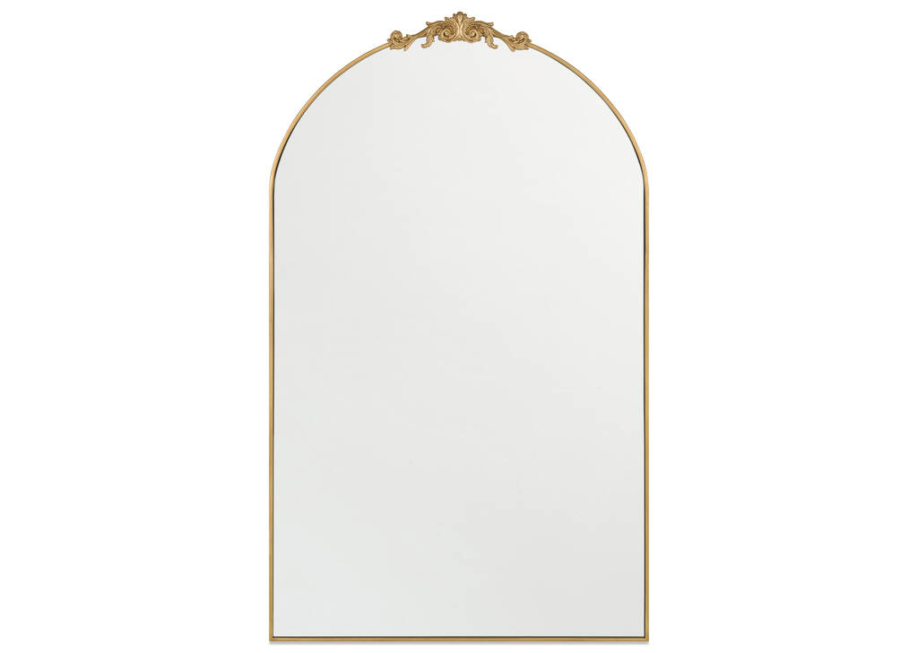 Faye Leaner Mirror Antique Brass