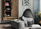 Cabana Chair w/ Ottoman -Kobe Graphite