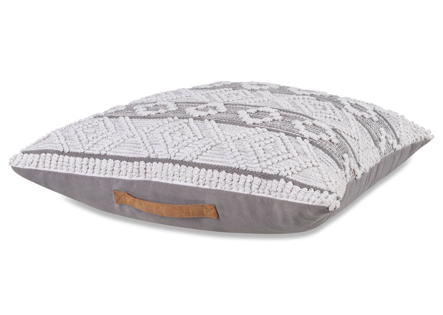 Samar Floor Cushion Grey/Ivory