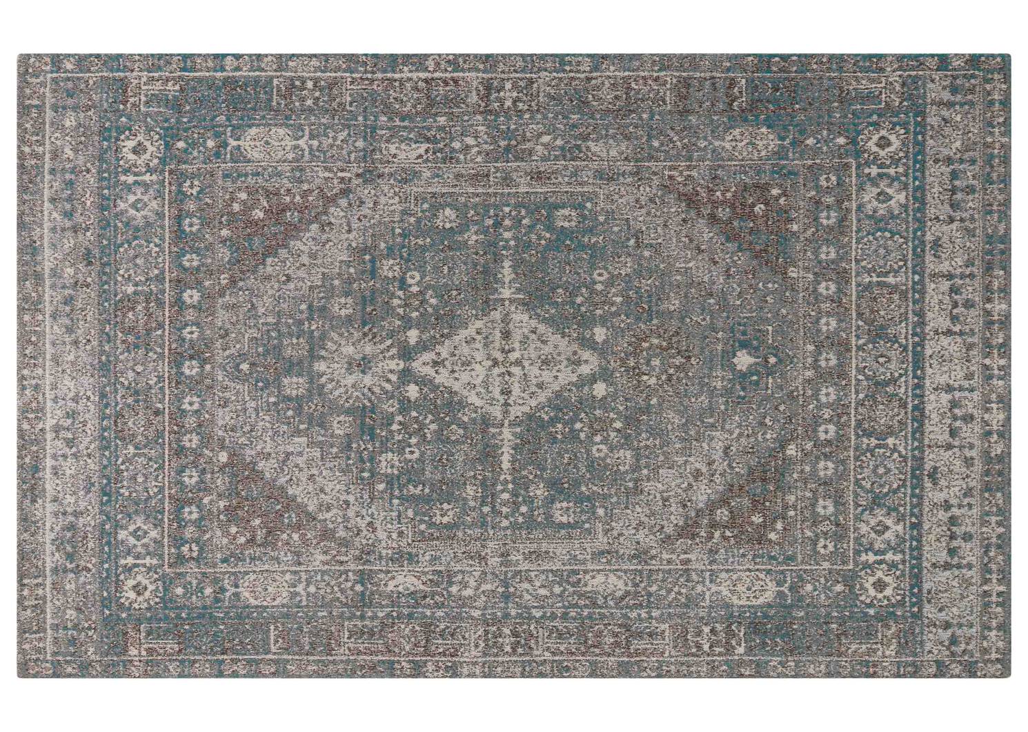 Tapis Legacy 96x120 gris/sarcelle