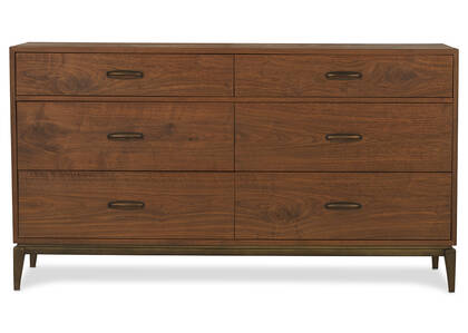 Houston 6 Drawer Dresser -Harris Walnut