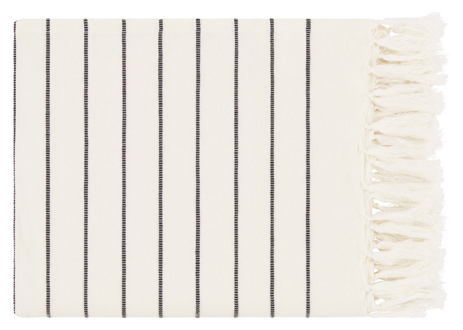 Antares Striped Throw 50x60 Ivory/Bla