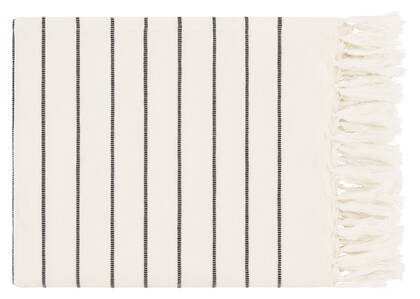 Antares Striped Throw 50x60 Ivory/Bla