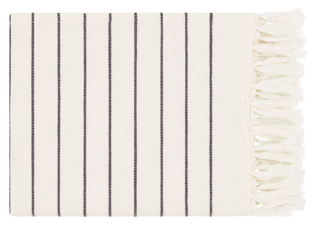 Antares Striped Throw 50x60 Ivory/Bla