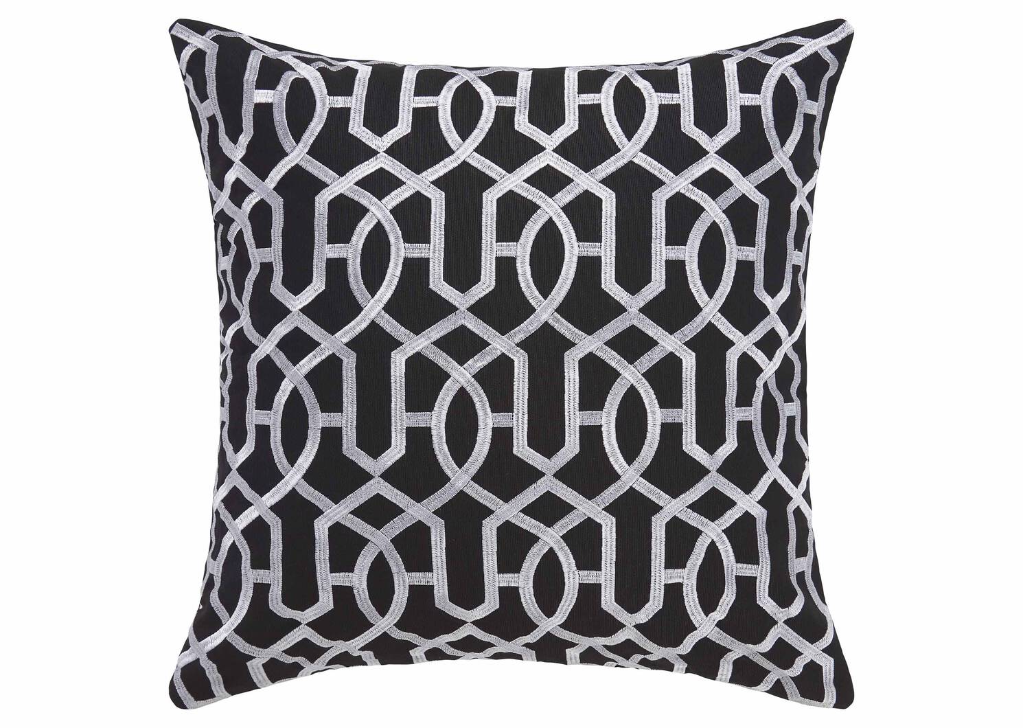 Coussin Peta 20x20 noir/gris