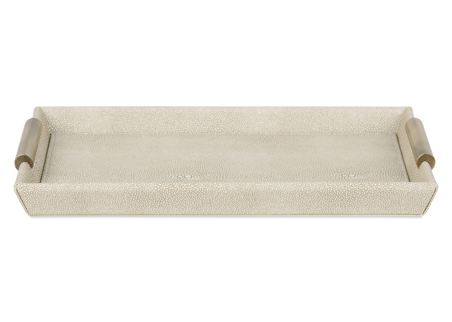 Petit plateau similicuir Burrell sable