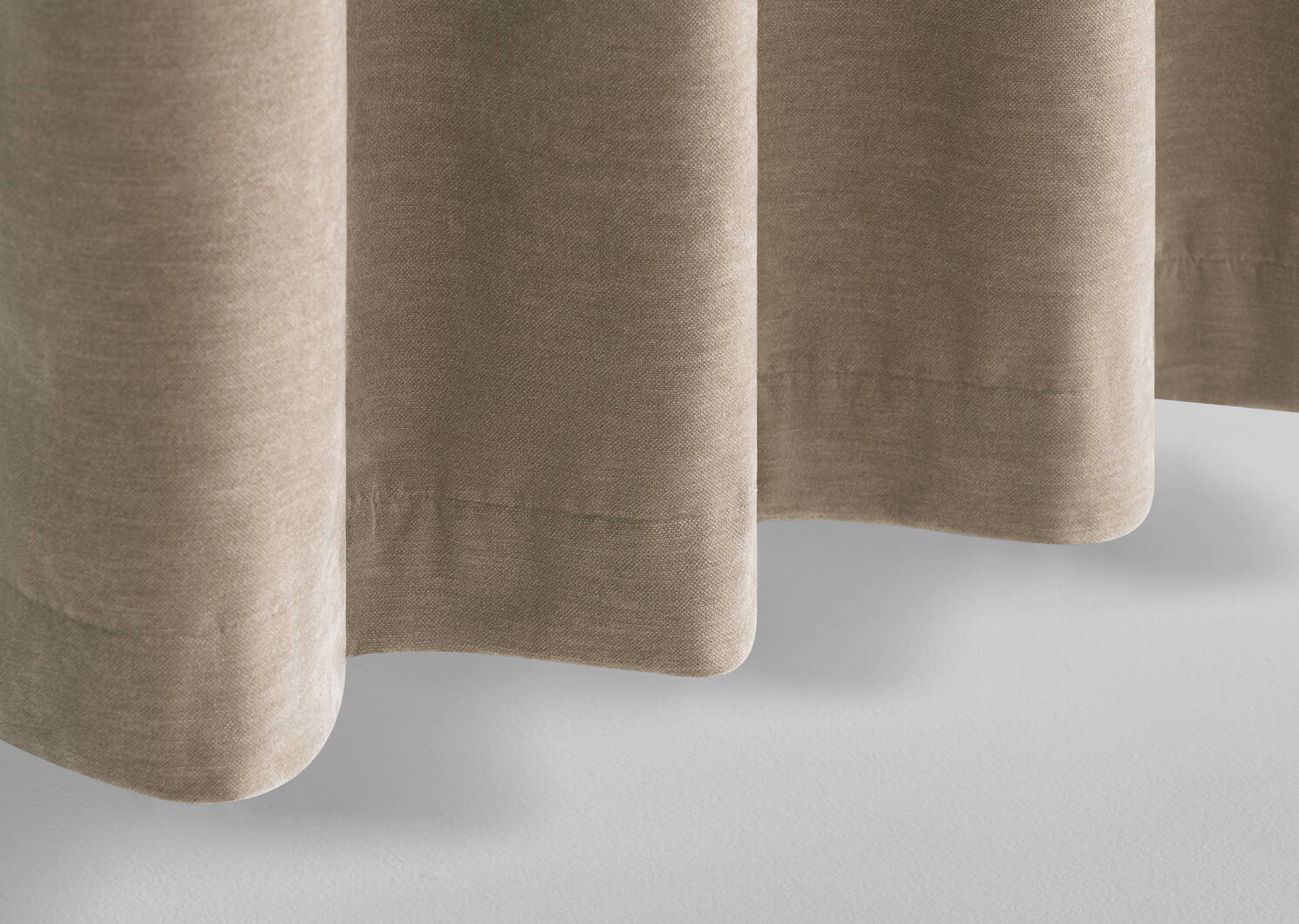 Warner Velvet Curtain 96 Ash