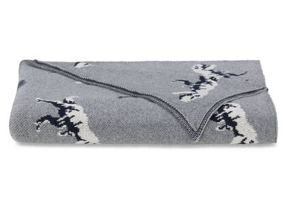 Lex Dinosaur Throw Grey