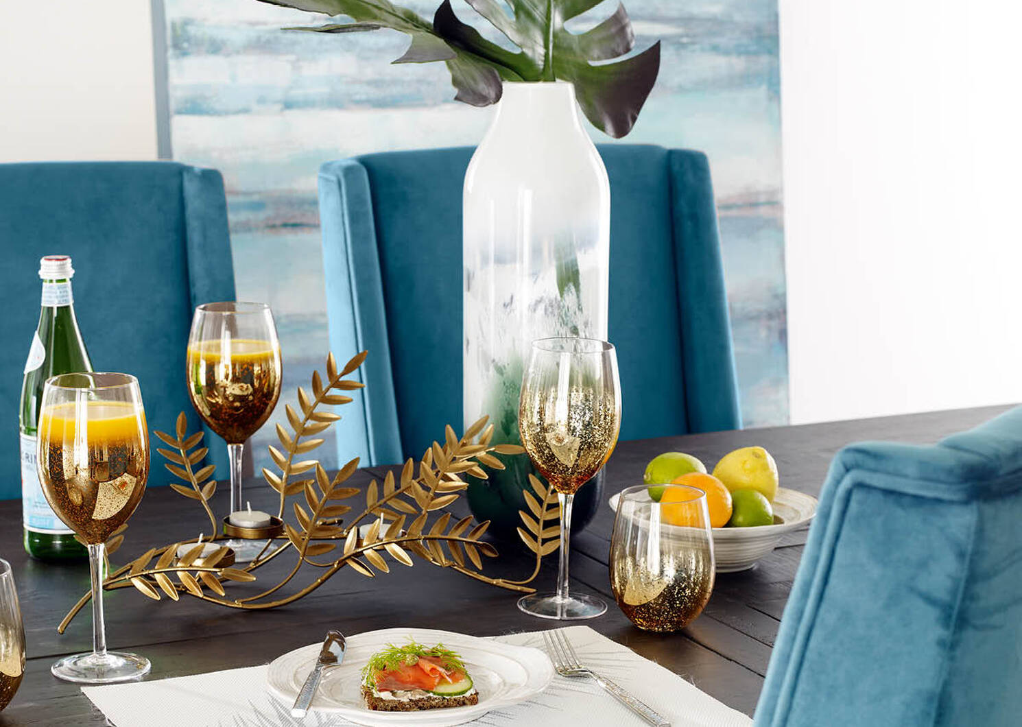 Shimmer Glassware - Gold