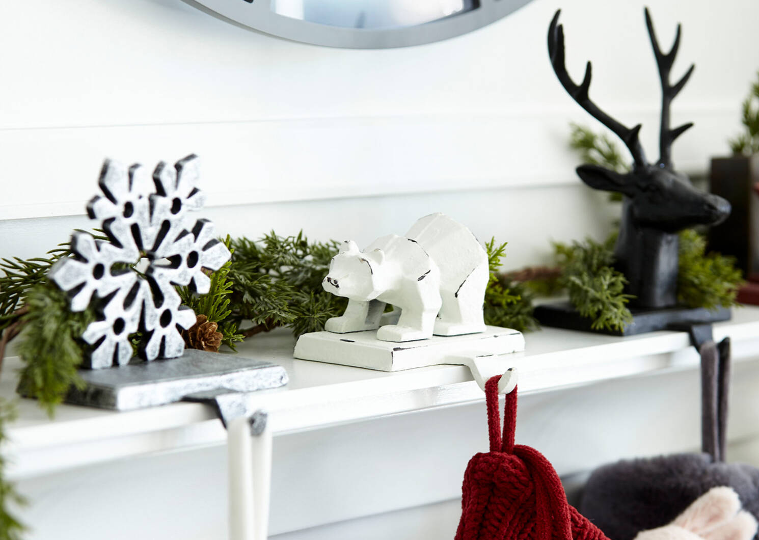 Rimple Bear Stocking Holder White Urban Barn