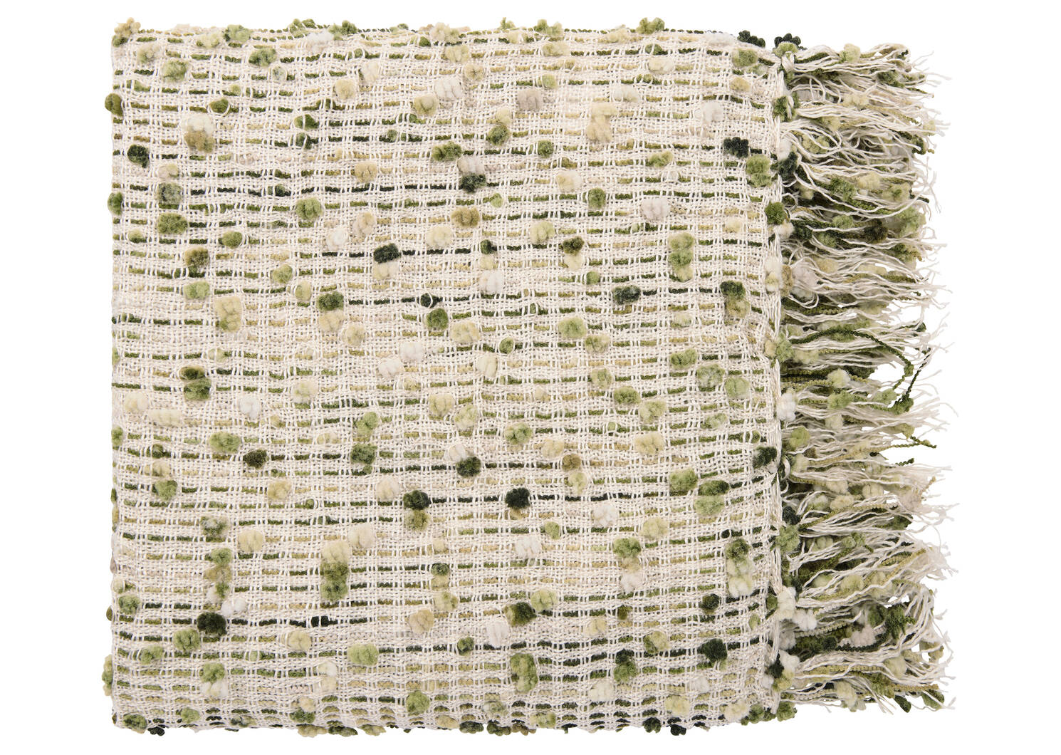 Jet&eacute; Nola ivoire/vert p&acirc;le/vert fonc&eacute;