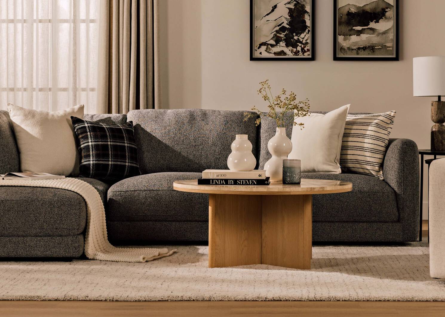 Grand vase Lorna blanc