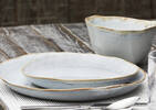 Crofton 16pc Dish Set Light Grey