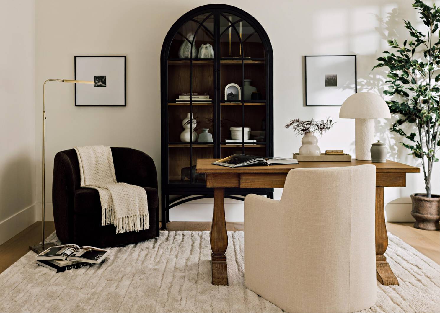 Lampe sur pied DEL Oscar laiton