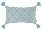 Ava Pillow 12x22 Stone Blue