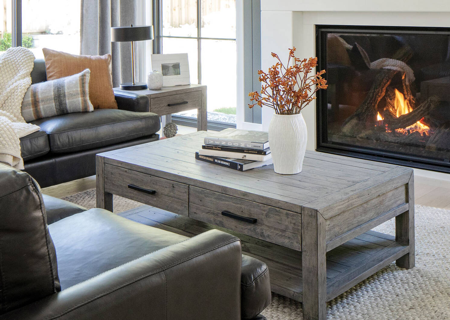 Savoy Custom Leather Loveseat