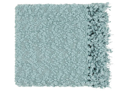 Colby Chenille Throw Deep Aqua