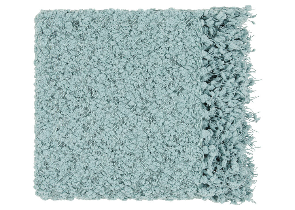 Colby Chenille Throw Deep Aqua