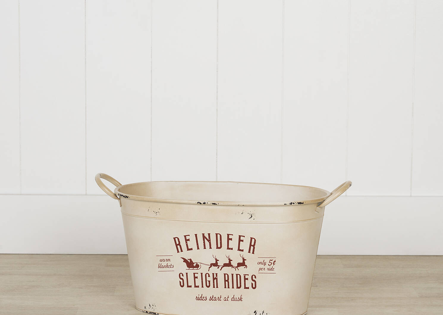 Reindeer Sleigh Rides Buckets - White
