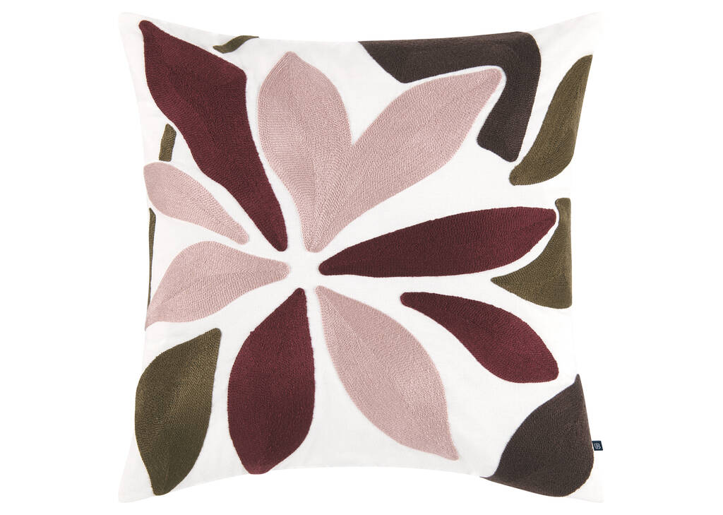 Zivia Floral Pillow 20x20 Bordeaux/Multi