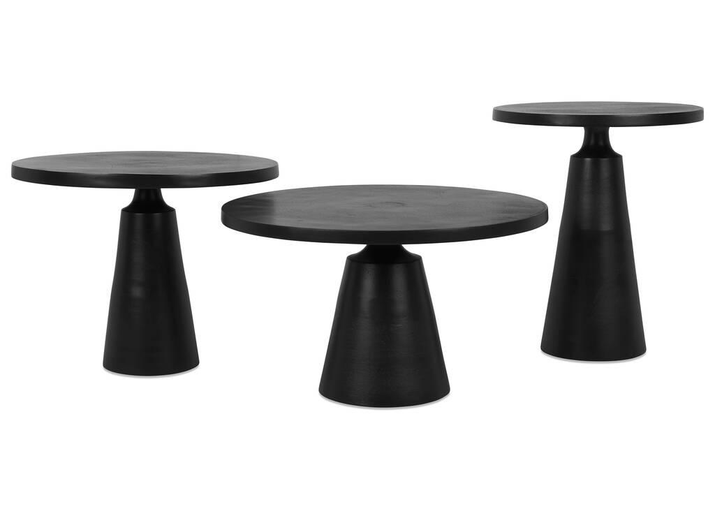 Tables basses gigognes Gershwin en métal recyclé bronze