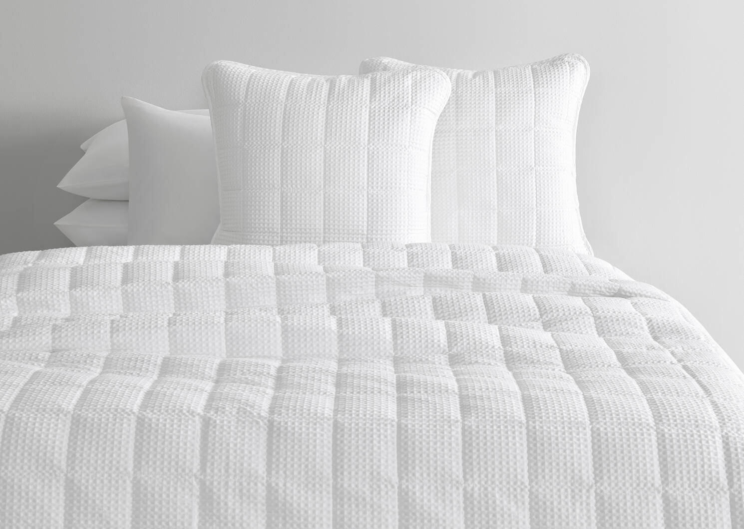Couvre-lit en coton Marcel blanc