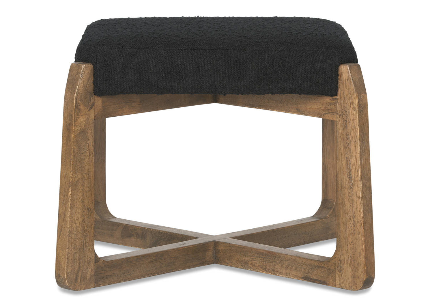 Brona Square 20" Ottoman -Amalie Black