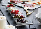 Carrara 4pc Cheese Board Set Brass