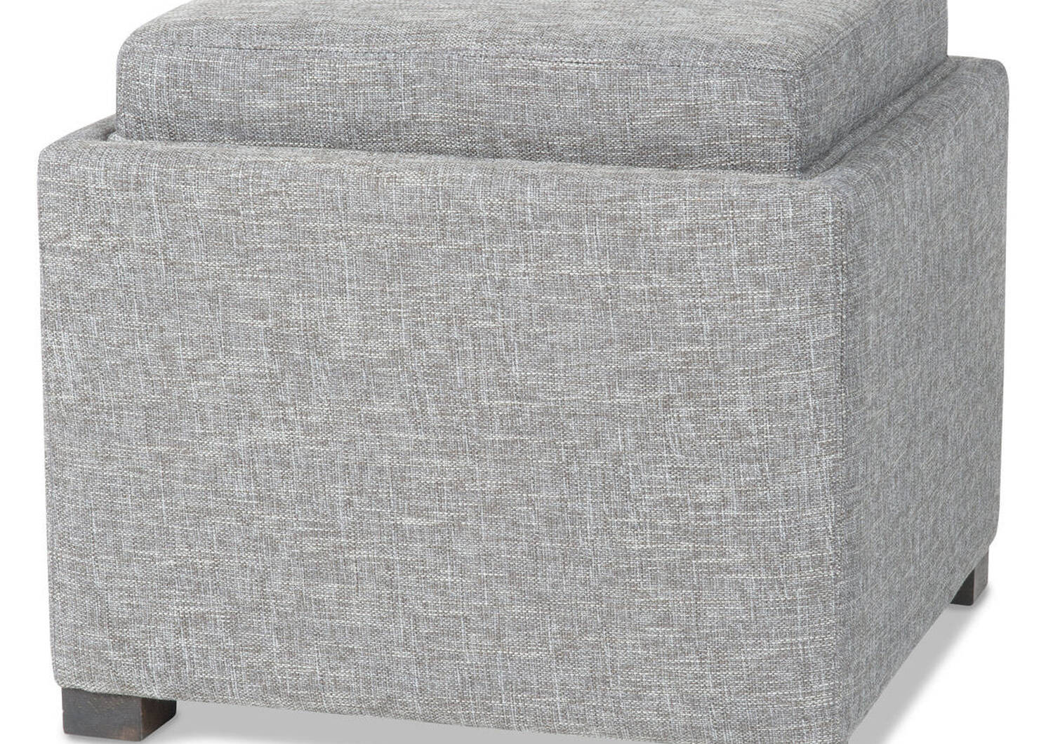 Fay Storage Ottoman -Lino Grey