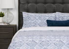 Kieran Duvet Set Queen Blue/White
