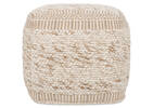 Pouf Seth ivoire/naturel