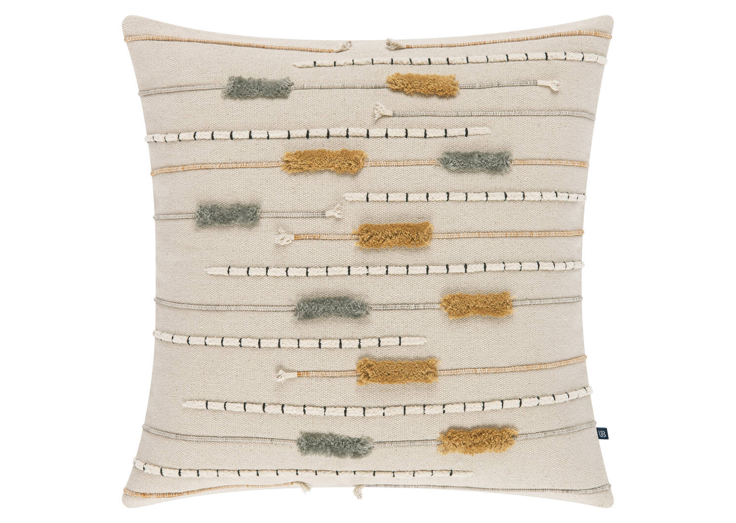 Coussin Shepherd 20x20 nat/ch doré/gris