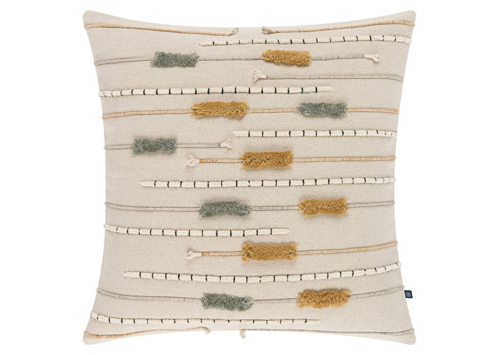 Coussin Shepherd 20x20 nat/ch doré/gris