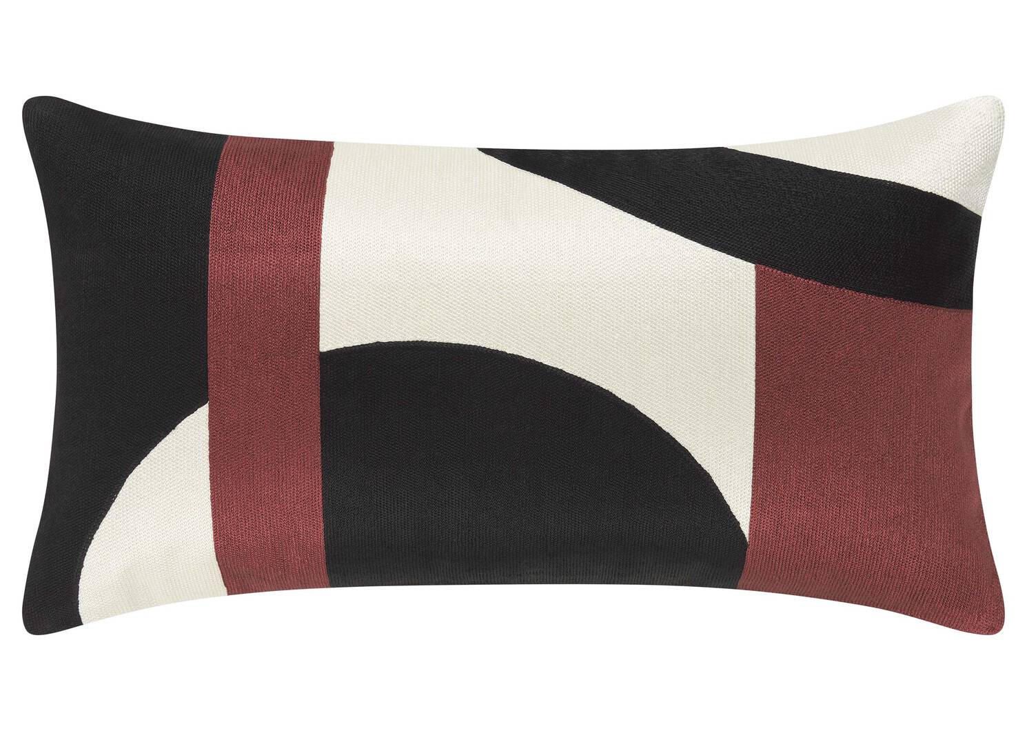 Coussin Palais 12x22 noir/ivoire/Porto