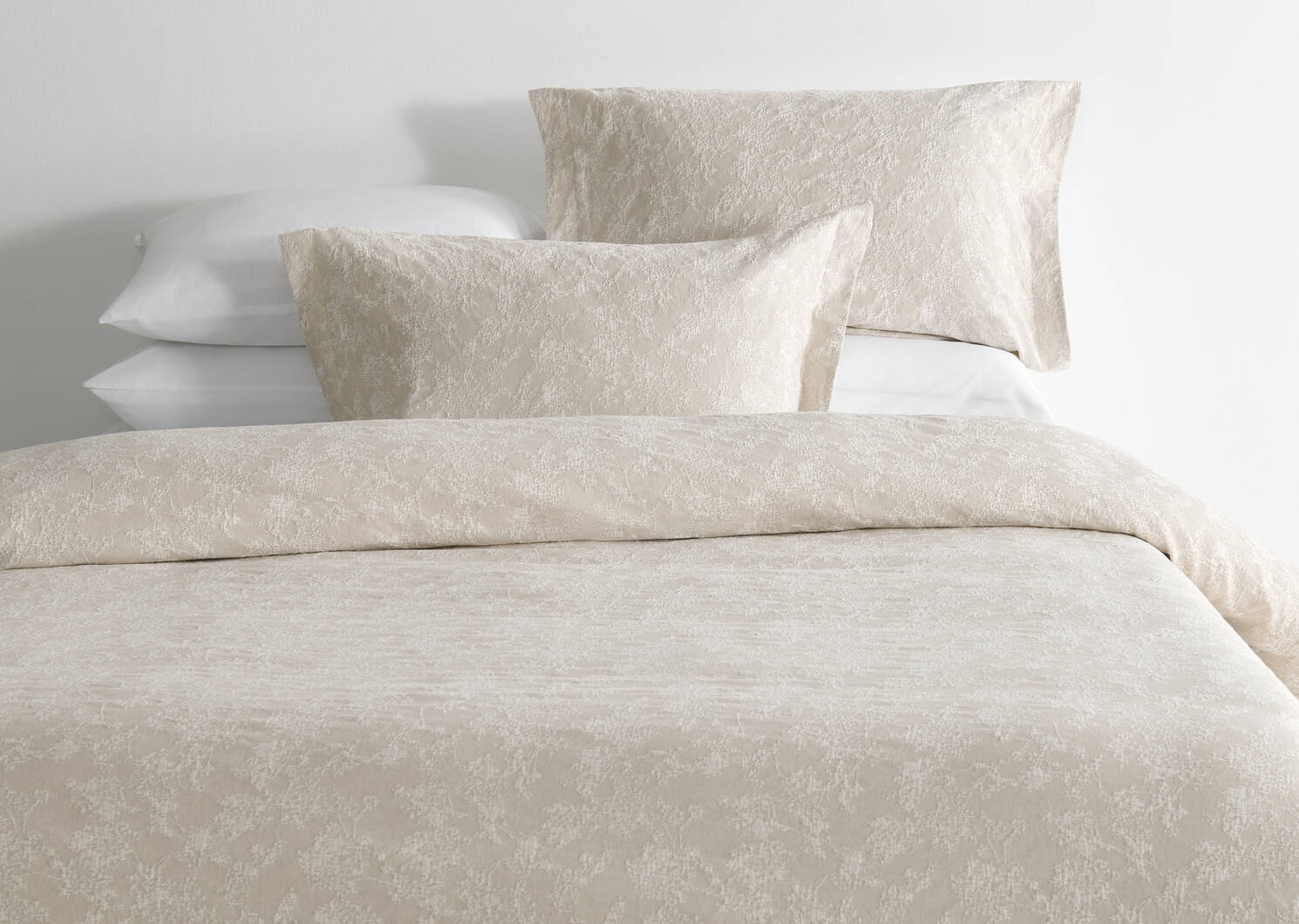 Nieve Cotton Duvet Set Queen Sand/Ivo