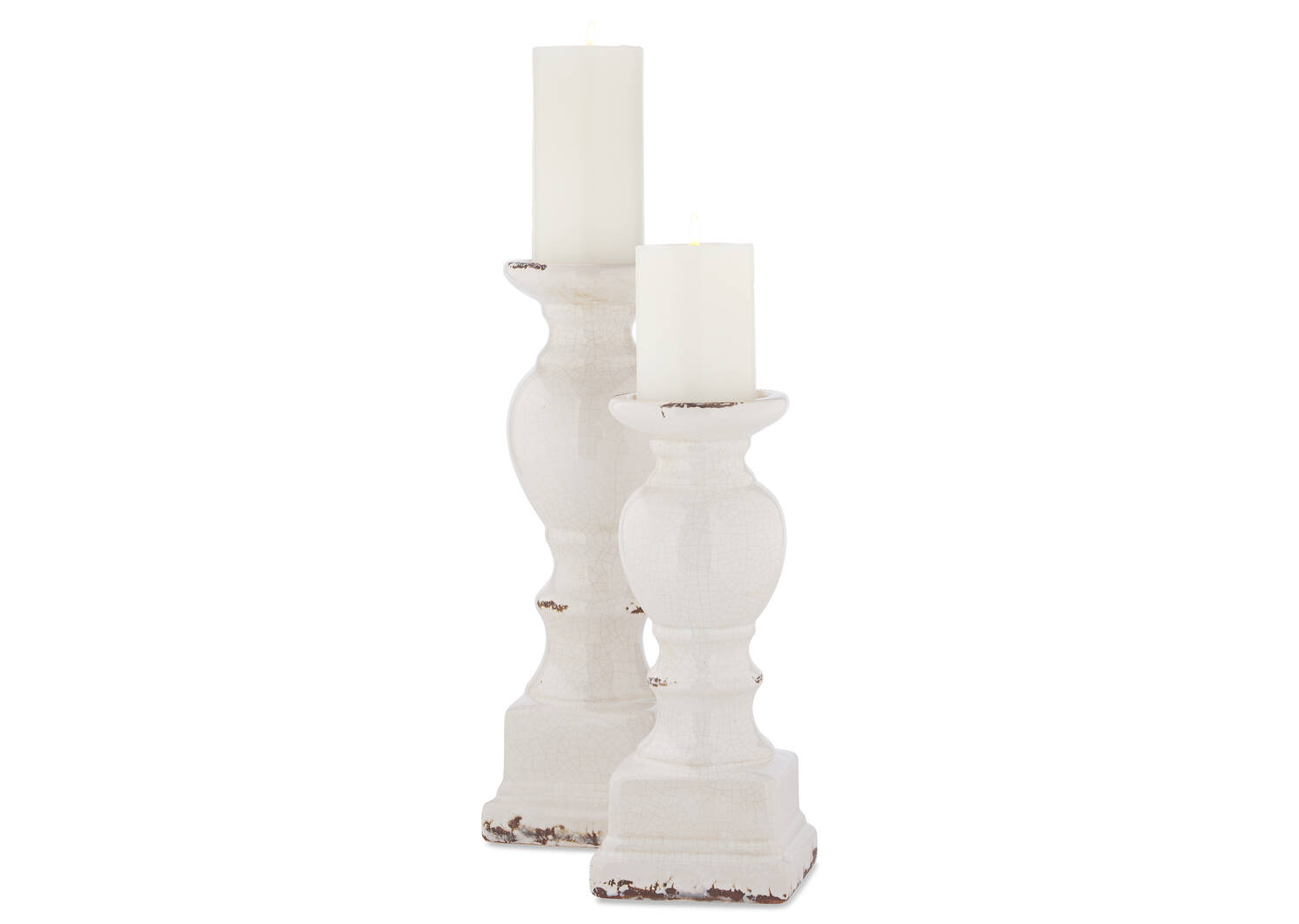 Alessio Candle Holders White