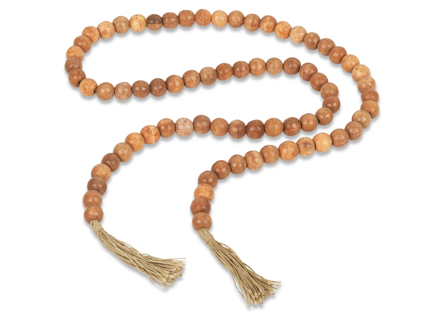 Chapelet de perles en bois Nyla naturel