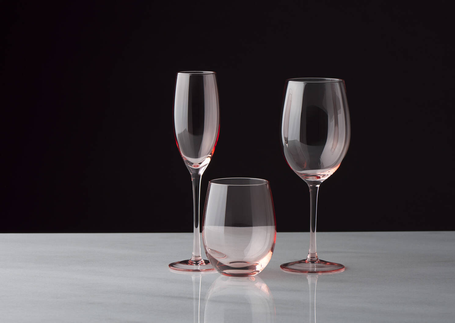 Georgette Wine Glass Pink