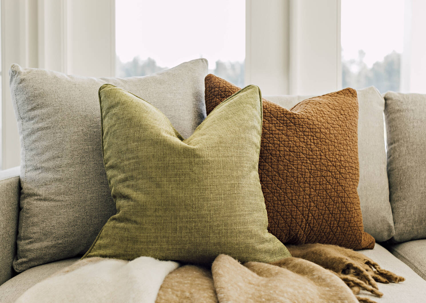 Marcus Cotton Pillow 20x20 Caramel
