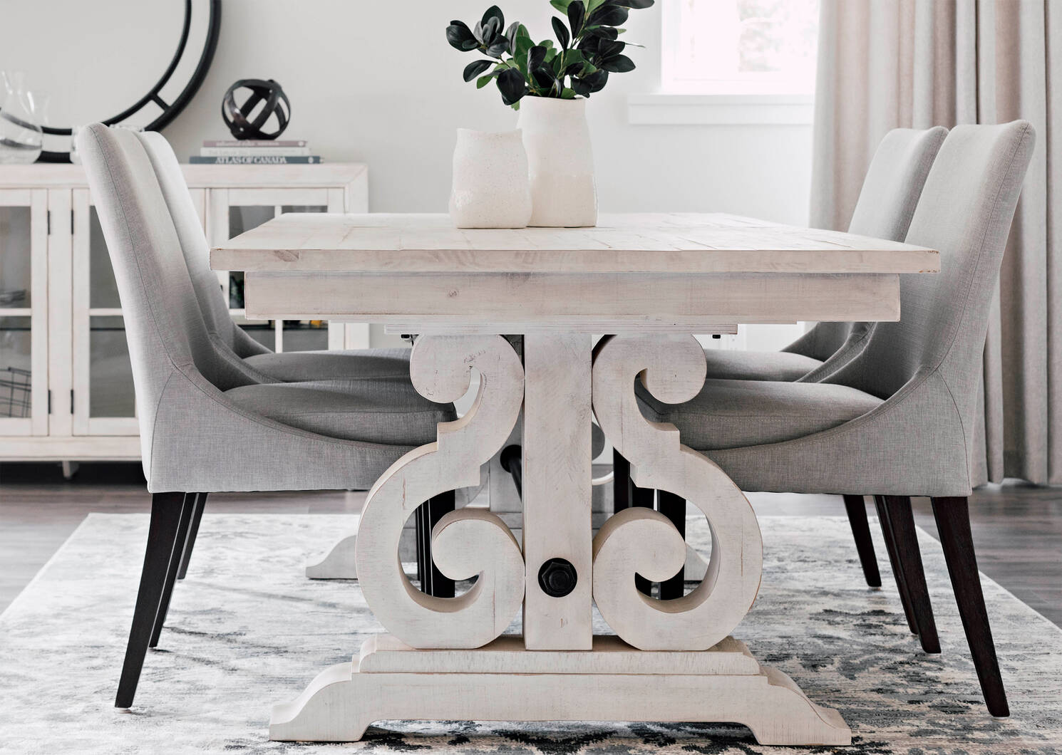 Churchill Ext Dining Table -Sutter Alabaster